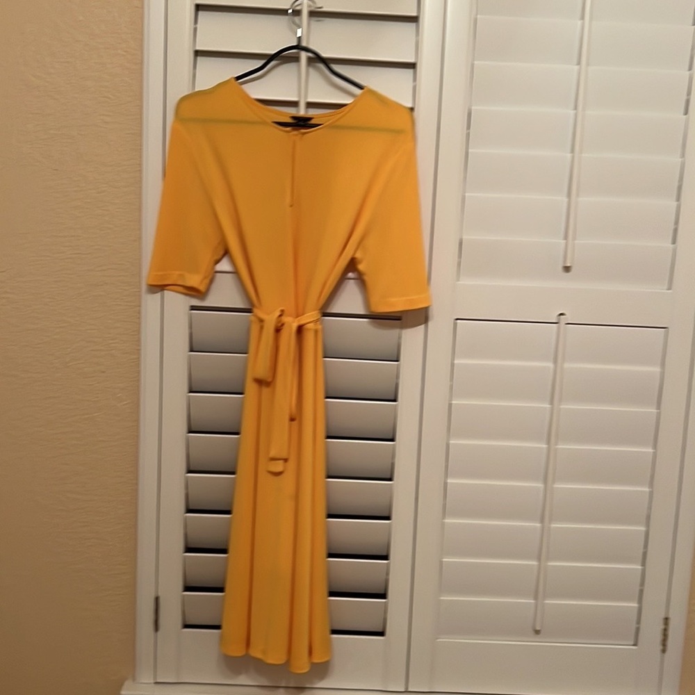 Ann Taylor mid length yellow dress worn once